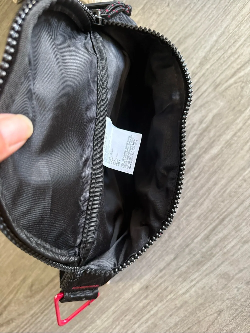 Jordan Black Waist Pack with Red Jumpman Accent
